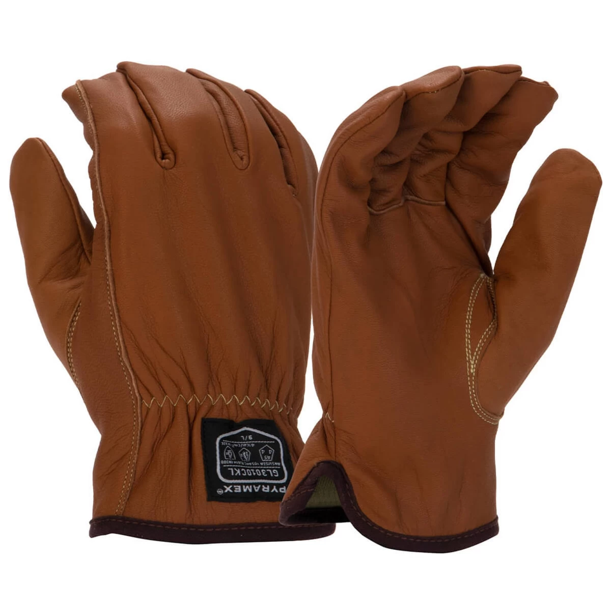 Pyramex GL3010CK Premium Grain Goatskin Leather Driver A5 Cut Gloves 3 Pyramex GL3010CK Premium Grain Goatskin Leather Driver A5 Cut Gloves