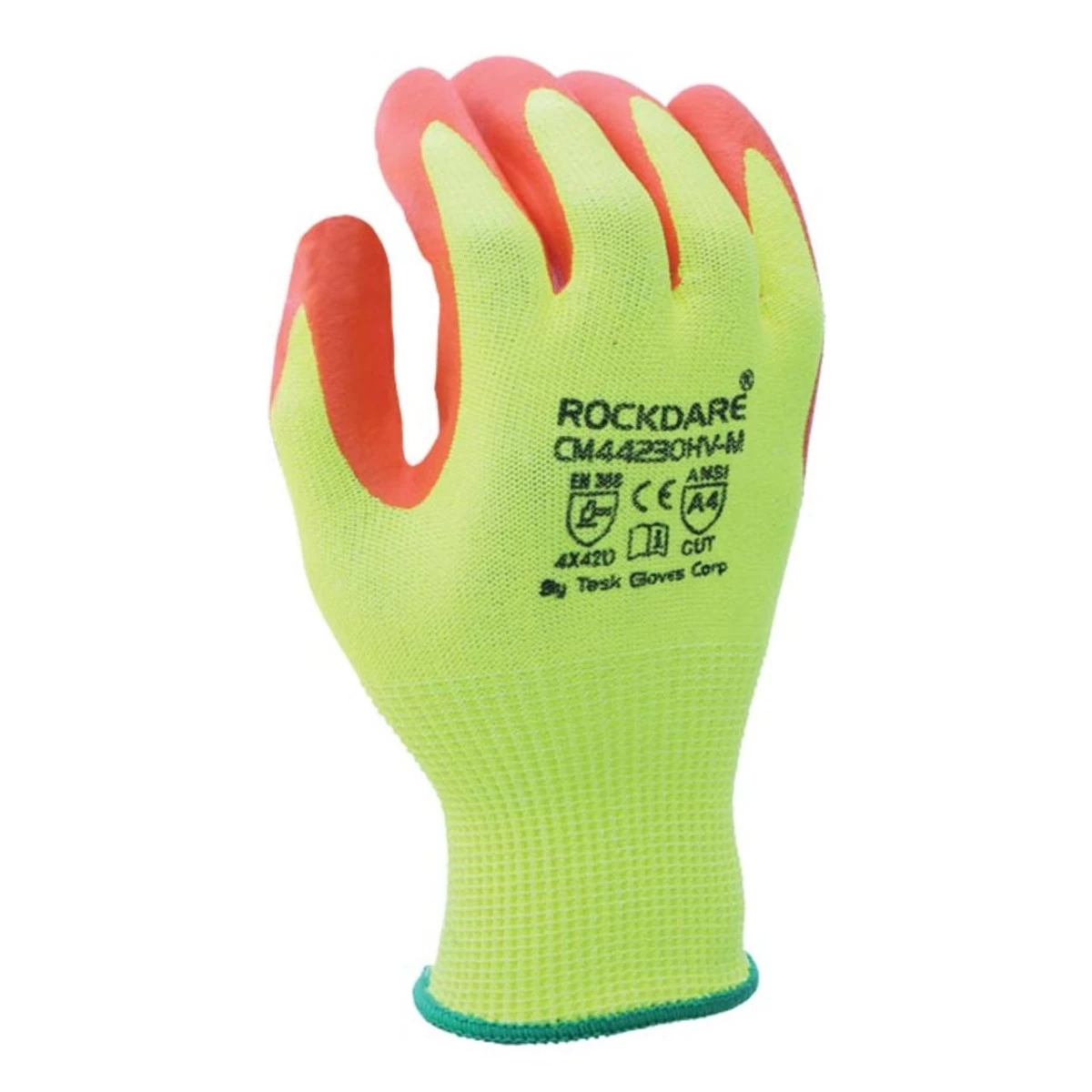 TASK CUTMAN Hi-Vis 13G ANSI A4 Cut Resistant Foam Nitrile Coated Gloves - CM44230HV - Single Pair 3 TASK CUTMAN Hi-Vis 13G ANSI A4 Cut Resistant Foam Nitrile Coated Gloves - CM44230HV - Single Pair