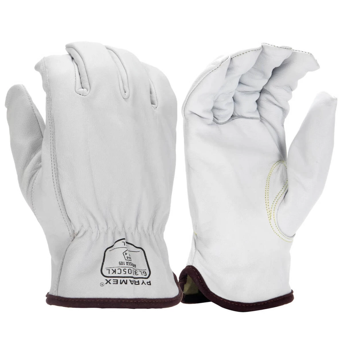 Pyramex GL3005CK Premium Grain Goatskin Leather Driver HPPE A4 Cut Gloves 3 Pyramex GL3005CK Premium Grain Goatskin Leather Driver HPPE A4 Cut Gloves