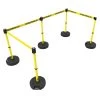 Banner Stakes 60' Barrier System With 5 Bases, Post, Stakes, And 4 Retractable Belts; Yellow "Authorized Personnel Only" - PL4587 -Work Safety Equipment Shop wz03c3sdfq8ppj4j48nq 89346.1703000011