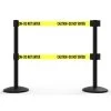 Banner Stakes 14' Dual Retractable Belt Barrier System With Bases, Black Posts And Yellow "Caution - Do Not Enter" Belts - AL6202B-D -Work Safety Equipment Shop x7cax3qdjuzlqowka5nu 72525.1702985671
