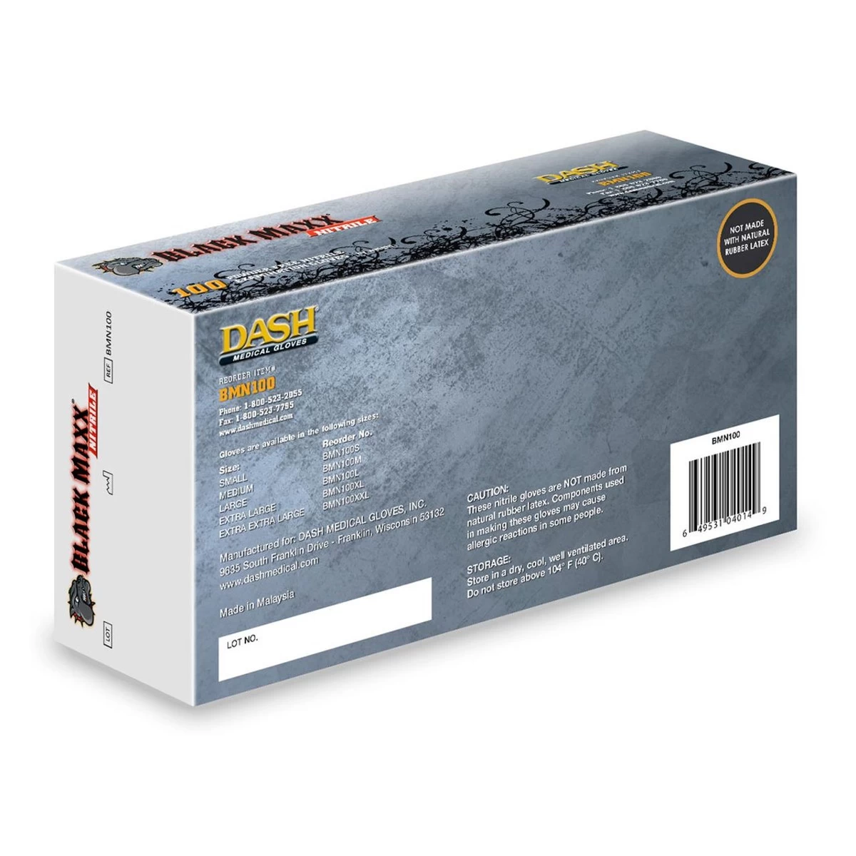 Dash Black Maxx Nitrile Exam Gloves - Black - 5.9 Mil - Case Of 1000 6 Dash Black Maxx Nitrile Exam Gloves - Black - 5.9 Mil - Case Of 1000 - Image 4