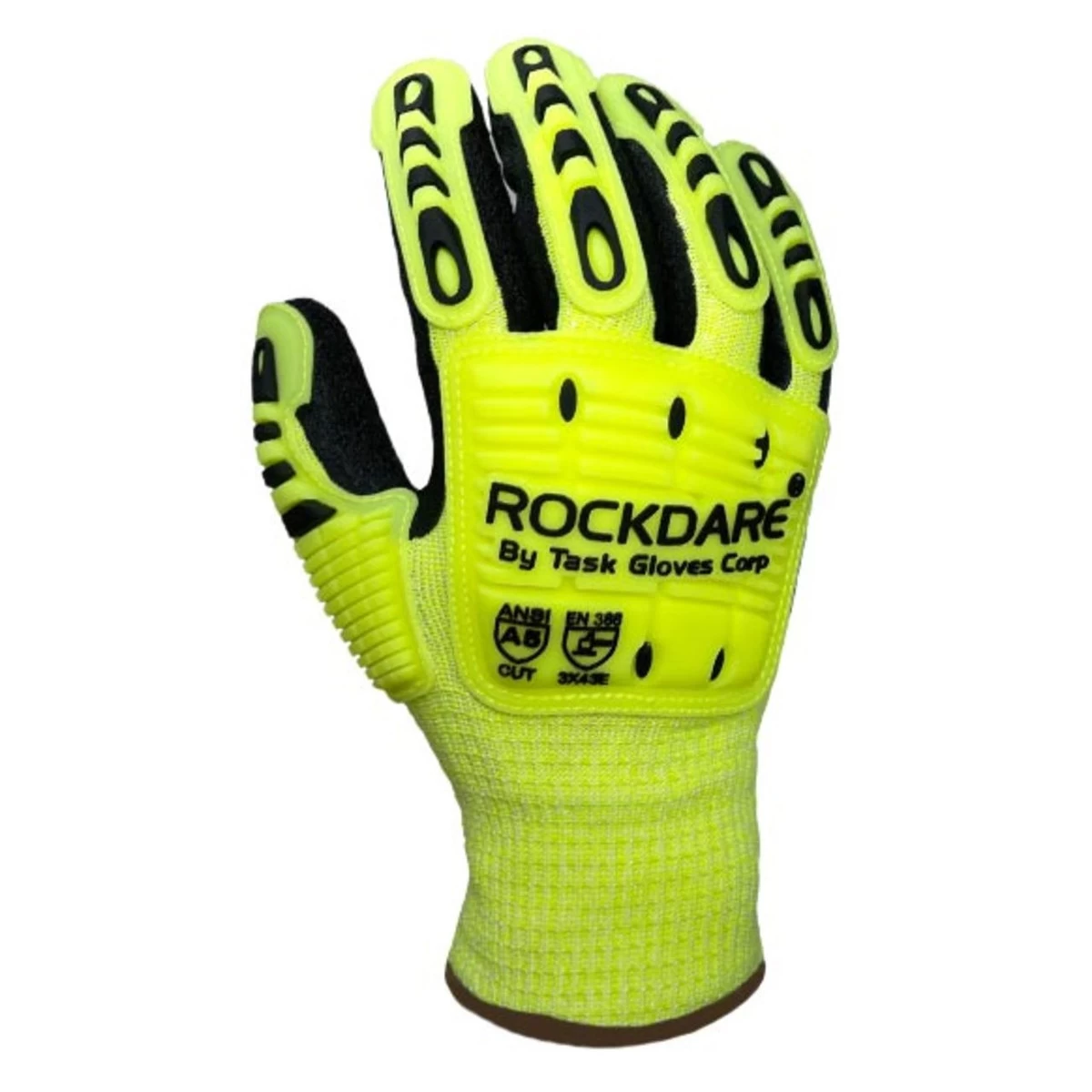 TASK ROCKDARE Hi-Vis ANSI A5 Cold Weather Latex Coated Waterproof Impact Gloves - RD3000 - Single Pair 3 TASK ROCKDARE Hi-Vis ANSI A5 Cold Weather Latex Coated Waterproof Impact Gloves - RD3000 - Single Pair