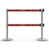 Banner Stakes 14' Dual Retractable Belt Barrier System With Bases, Chrome Posts And Red "Danger - Keep Out" Belts - AL6206C-D -Work Safety Equipment Shop y7jetz1ridyjcifbxmsm 09970.1702986538