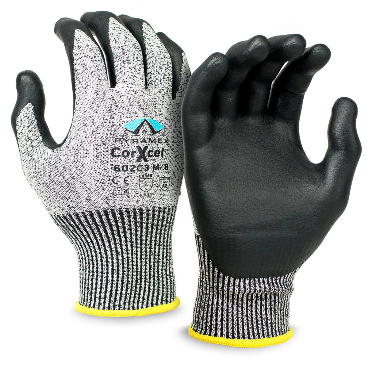 Pyramex Safety GL602C3 Gray A2 Cut Micro-Foam Nitrile Dipped Gloves - Single Pair 3 Pyramex Safety GL602C3 Gray A2 Cut Micro-Foam Nitrile Dipped Gloves - Single Pair