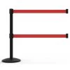 Banner Stakes 7' Dual Retractable Belt Barrier Set With Base, Black Post And Blank Red Belt - AL6107B-D -Work Safety Equipment Shop ynvxpfnwuchgxrizoeog 33469.1702985360