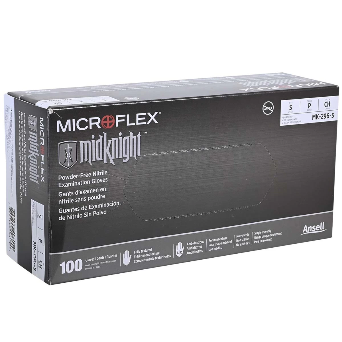 Midknight Exam Glove - 5.1 Mil - Box Of 100 (XS, S, M, L, XL, 2XL) 4 Midknight Exam Glove - 5.1 Mil - Box Of 100 (XS, S, M, L, XL, 2XL) - Image 2
