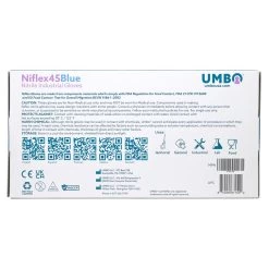 UMBO Niflex45 Blue Nitrile Disposable Gloves - 4.5 Mil - H119 - Box Of 100 (S, M, L, XL, 2XL) -Work Safety Equipment Shop zhwriqa86drcnznfwzfs 14123.1703023776